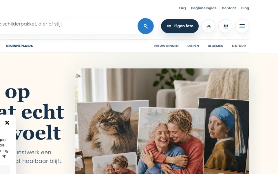 Homepage van Nummerschilderen.com